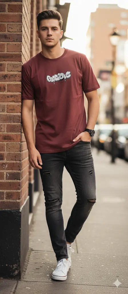 H&M-185- Oversized Cotton T-Shirt 