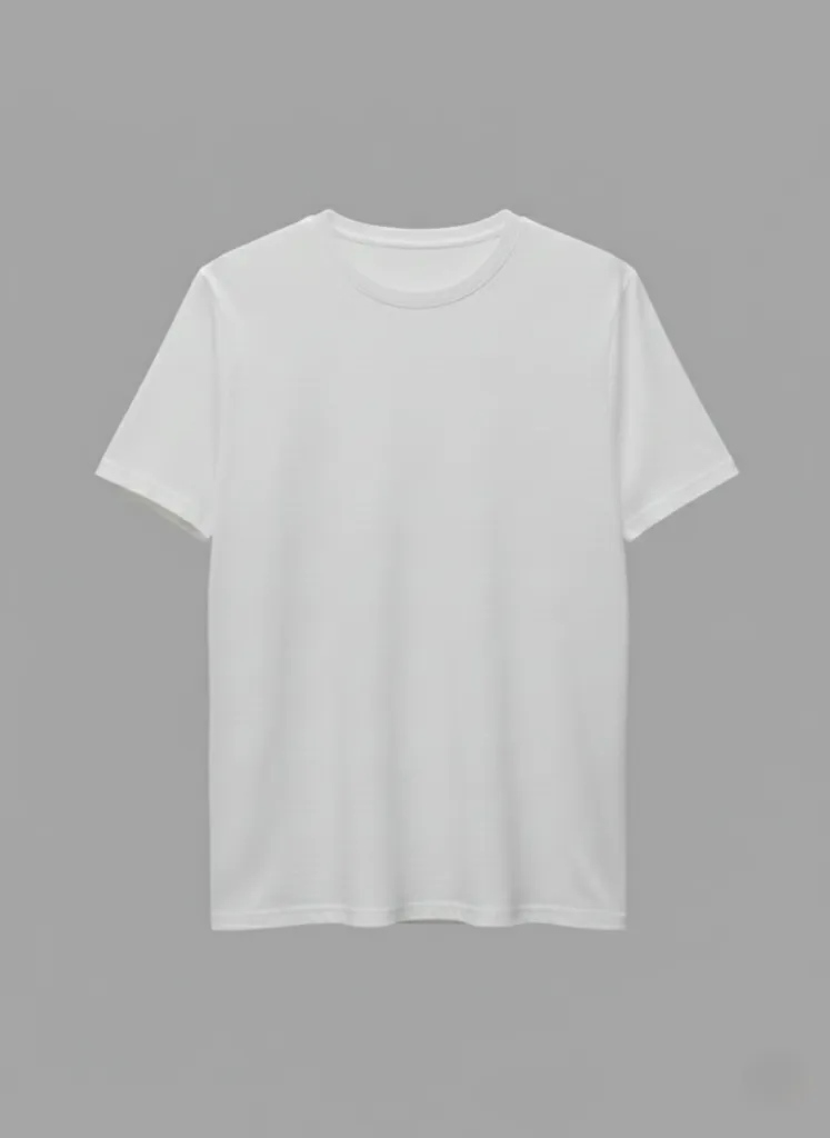 Plain white  tshirt front side.webp