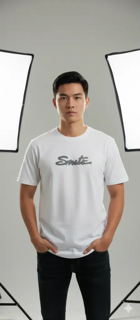 H&M-185- Oversized Cotton T-Shirt (L)