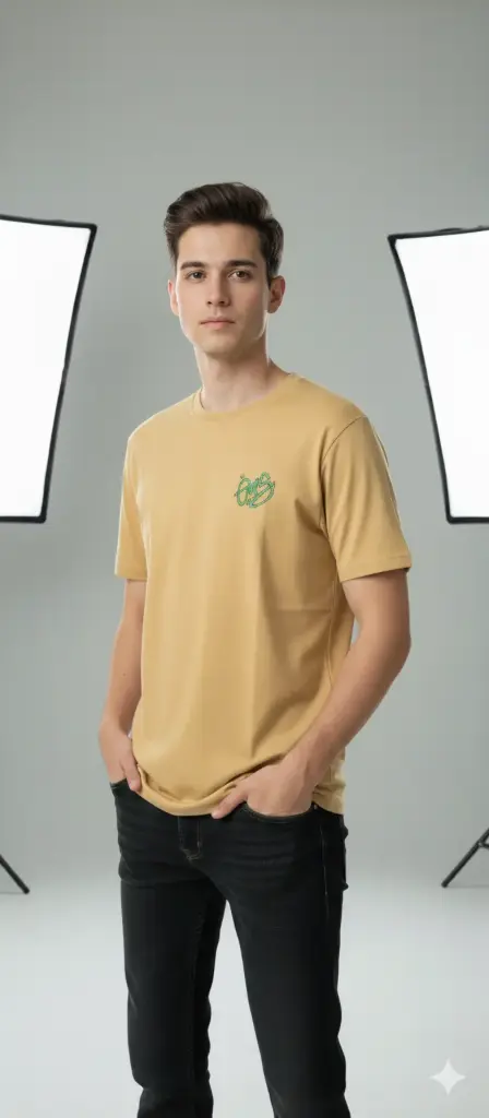 H&M-185- Oversized Cotton T-Shirt (L)