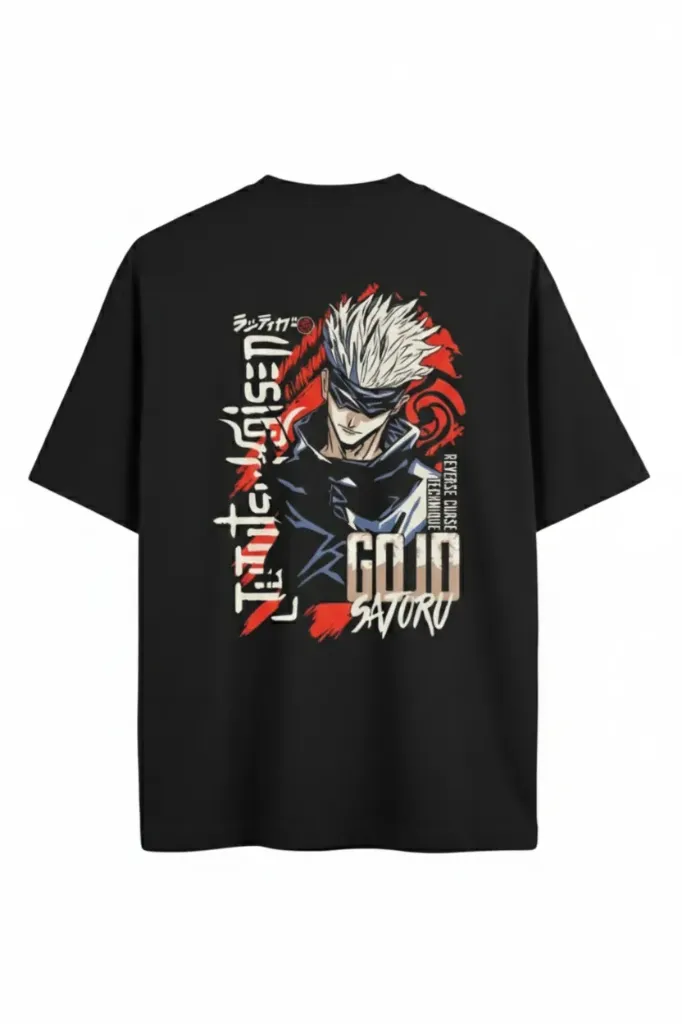 Animi back print Oversized Cotton T-Shirt (Men/Women)