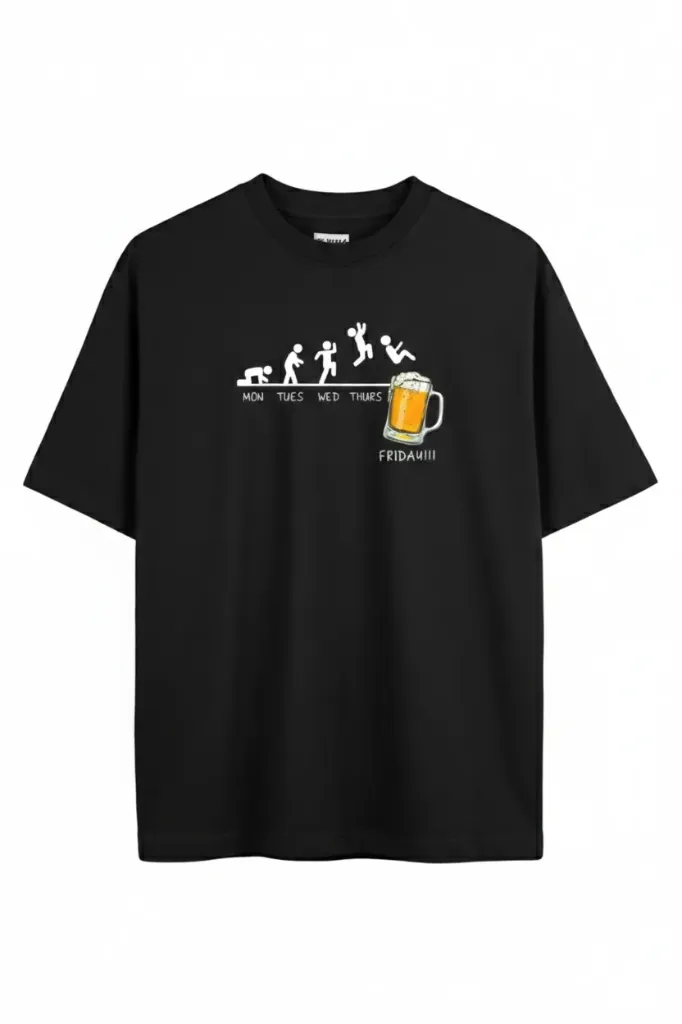 Enjoyment Oversized Cotton T-Shirt (Men/Women) (L)