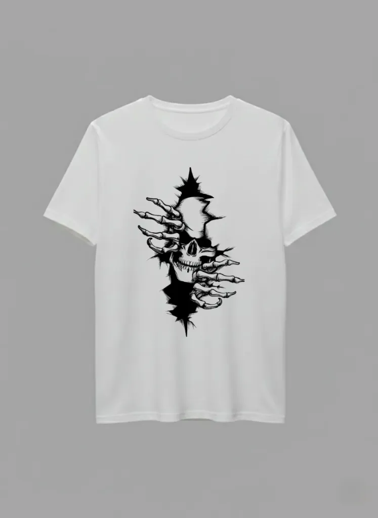 front ghost Oversized Cotton T-Shirt (Men/Women) (L)